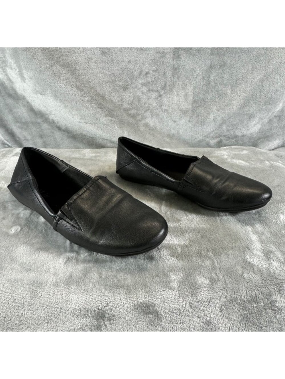Style & Co women's size 6M leather black slip-on loafers comfort and style